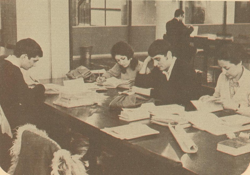 Students studying in the Montpellier Library