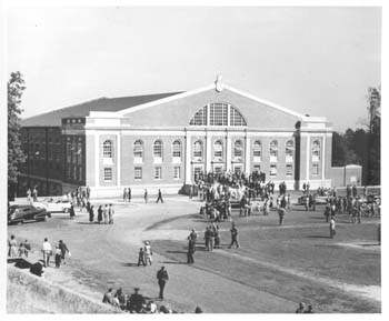 Dedication of Johnston Gym in 1949.