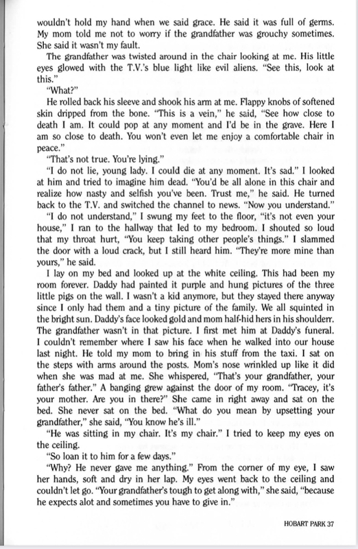 Second page of a short story titled "Possessions"