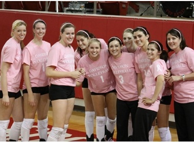 Davidson's Women's Volleyball Team at 2009 Dig Pink Promotional Game