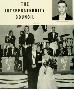 Dick Stockton ’52, President of the newly named IFC, attends an IFC sponsored event with an invited date