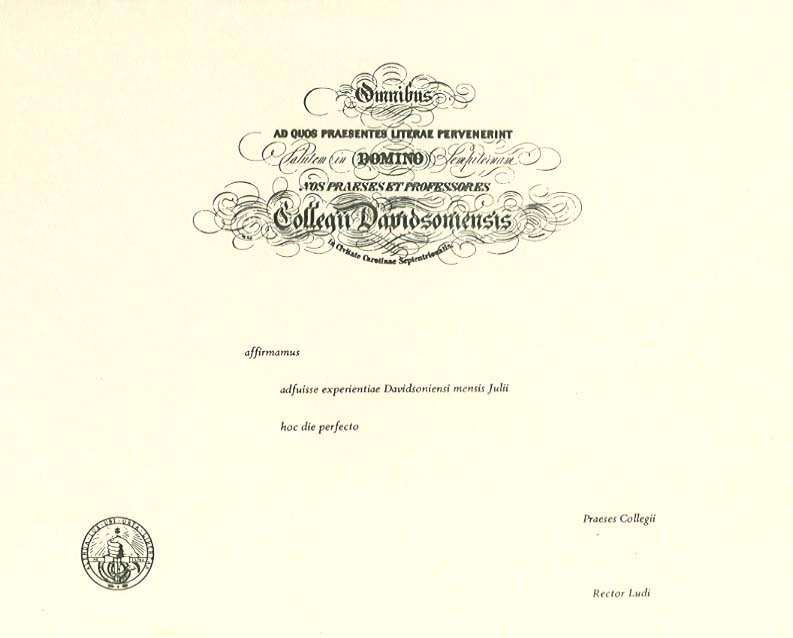 A July Experience Diploma