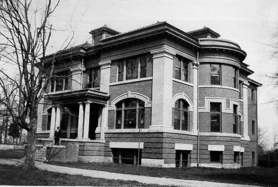 Black and White  image of Carnegie Guest House