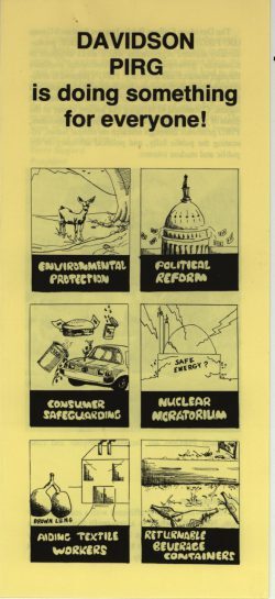 Davidson PIRG Brochure, 1978-79