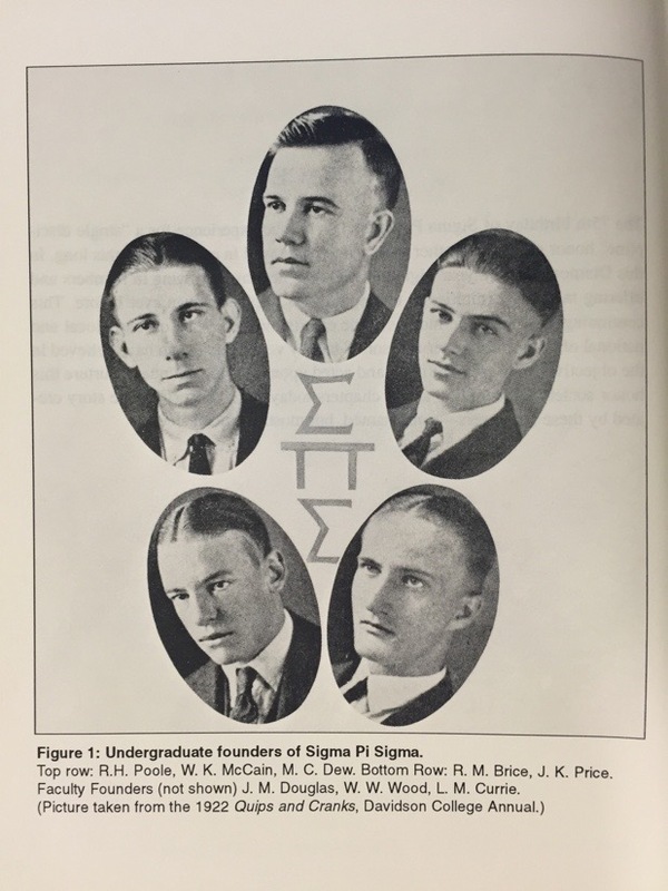 Founding Members of Sigma Pi Sigma in 1921