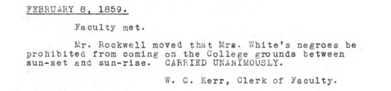 Transcribed faculty minutes for February 8, 1859