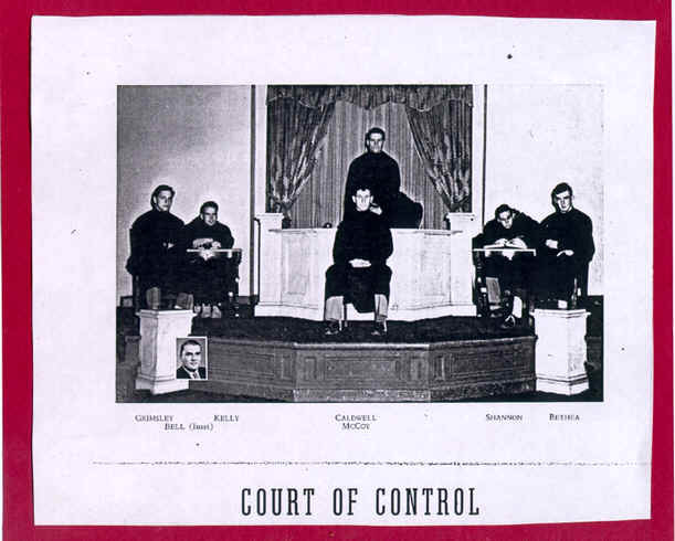 Image of the Court of Control which was established
by the SGA after hazing was abolished