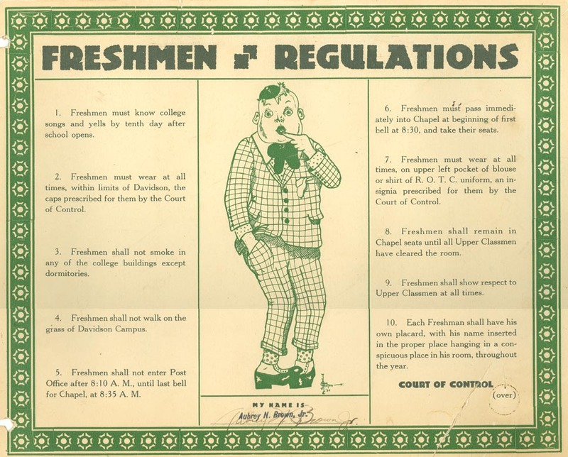 Freshman Regulation Posters 1925