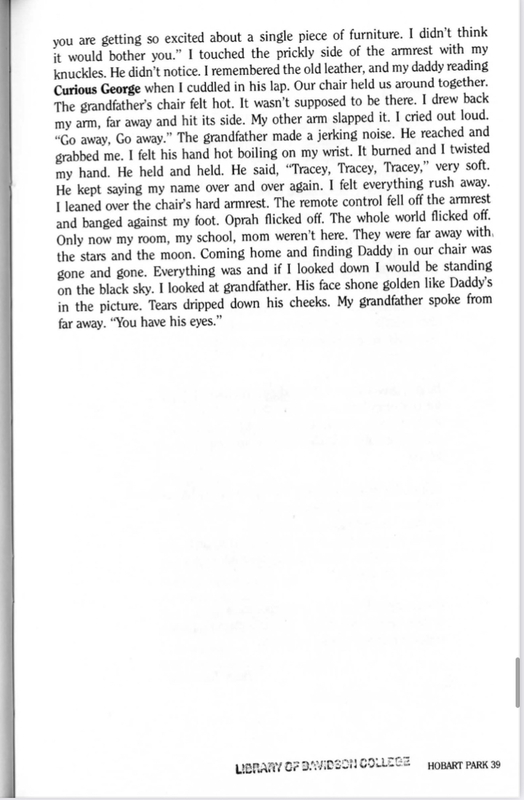 Fourth page of a short story titled "Possessions"