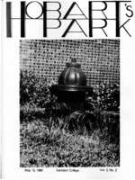 The cover of the Hobart Park issue published on May 12, 1980. It features a black and white fire hydrant in grass.