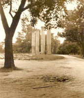 Remains of Old Chambers after the fire