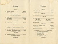 Program outline from Davidson Glee Club for the 1927-1928 season Glee Club Production