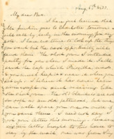 First page of a letter from Mary Lacy to her stepdaughter Elizabeth "Bess" Dewey