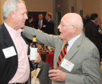 Will Terry reconnecting with an alumnus at homecoming, Bill Giduz, November 11th, 2012