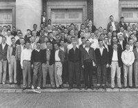 Class of 1953 on the steps of Chambers Building