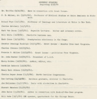 Assembly Speakers List 1964