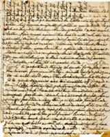 First page of a letter from Mary Lacy to her stepdaughter Elizabeth "Bess" Dewey