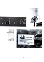 Image of a page from the 1968 Quips and Cranks with a small caption about religion and three images of a "worship attendance record," a chalkboard with the words "God in '68," and a sign with the words "Sky: given by God foundation."