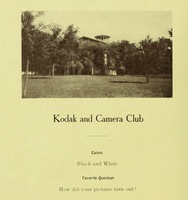 Kodak Camera Club yearbook page (1909)