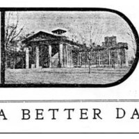 The 1922 banner graphic for The Davidsonian honors Old Chambers with a picture of the building before it burned down in 1921