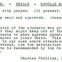 Transcribed faculty minutes from January 8, 1875