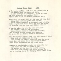 Senior Class Poem – 1909