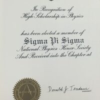 Letter of Initiation from the Fraternity