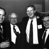 Will Terry with attendees of the Campaign for Davidson, eventually called A Quiet Resolve, September 1991.