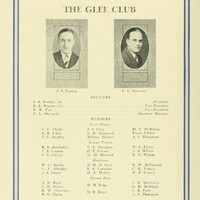 Officers and Members of the Glee Club in 1928