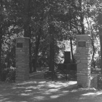 According to the Davidsonian, “Hobart Park lies between Jackson Court and the football stadium. It contains shrubs and flowers Mr. Hobart planted and picnic tables and an oven provided by the college.”