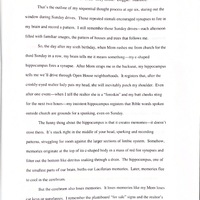 Photograph of page 1 of David Pope '05's thesis "Five-Point Turn"