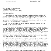 Stapleton-Davidson Formal Agreement Letter from John Kuykendall to Mr. and Mrs. Don Davidson