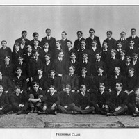 Freshman Class from 1902 wearing black jackets
