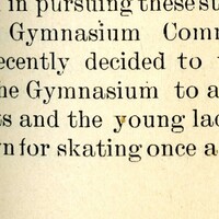 A scanned article of a Davidson Monthly announcing the opening of Skating  Gym.