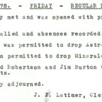 Transcribed faculty minutes from October 11, 1878