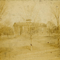 The side of Old Chambers from a distance in the 1870s