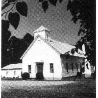 The Davidson Presbyterian Church in the foreground with the education building in the background