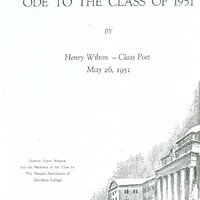 Ode to the Class of 1951 by Henry Wilson - Class Poet.