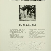 poem about the college well from Quips and Cranks 1921
