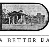 The 1922 banner graphic for The Davidsonian honors Old Chambers with a picture of the building before in burned down in 1921