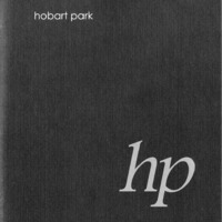 The cover of the 2000 Hobart Park is plain black with the title in white text at the top left of the page.  There is also a large "hp" on the bottom right, also in white text. The text at the bottom of the page reads "davidson college - 2000".